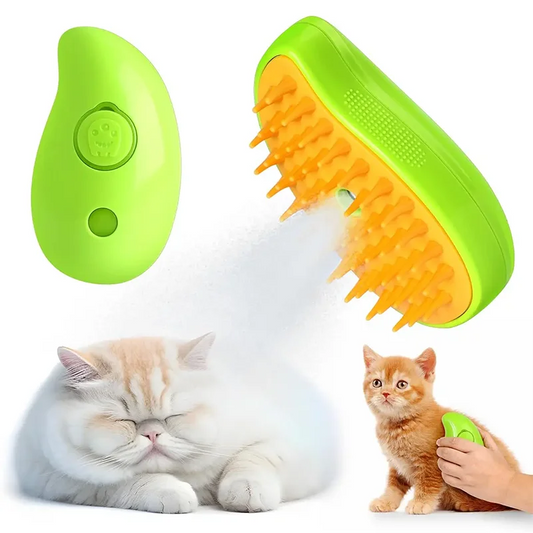 3 in 1 Dog Steamer Brush Electric  Comb Massage